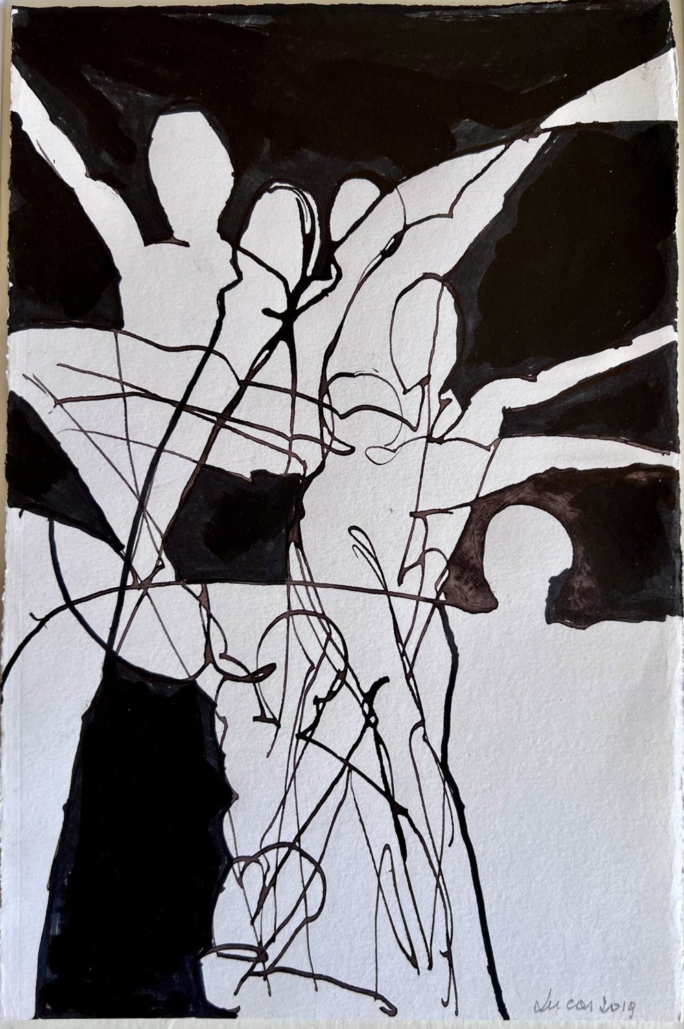 Lucas Neyt, Compositie met figuren in beweging, 2019